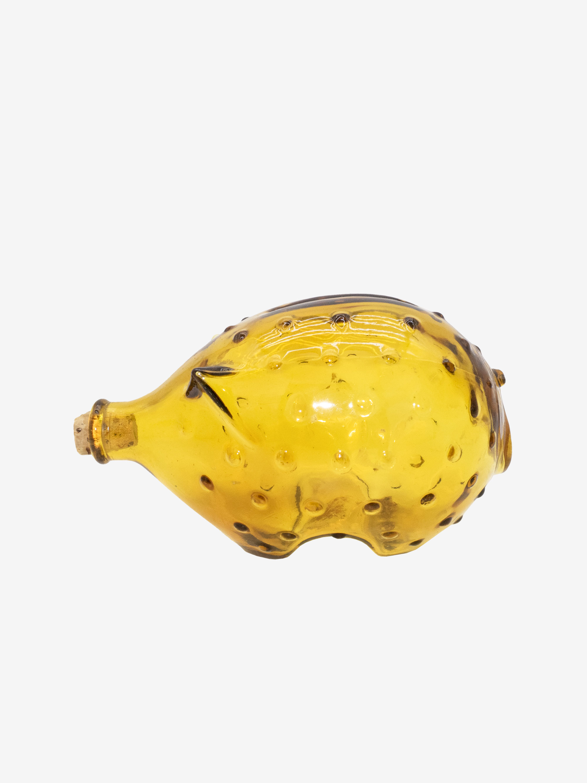 [RENTAL] Amber Glass Pig Bottle