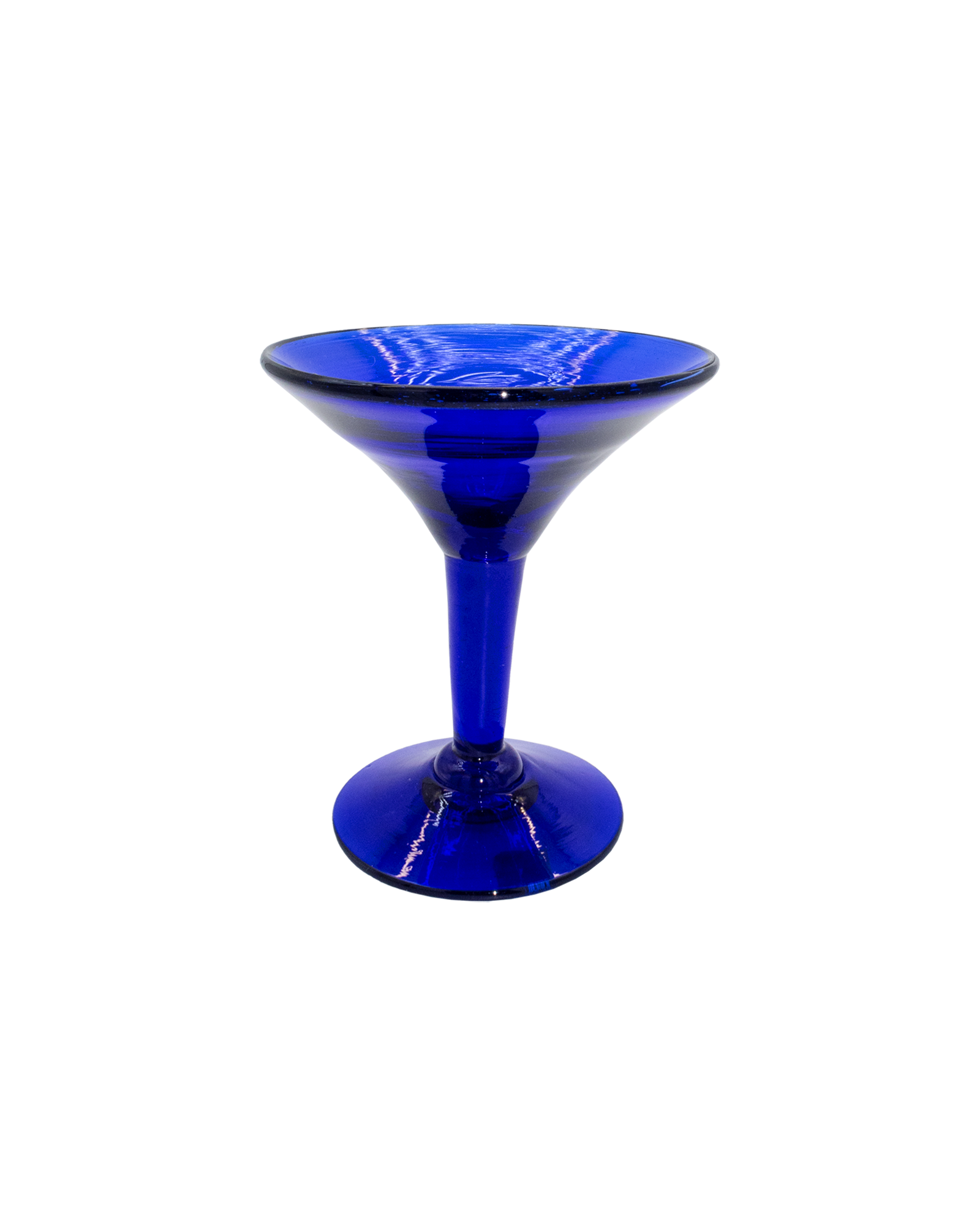 Handblown Blue Martini Glass